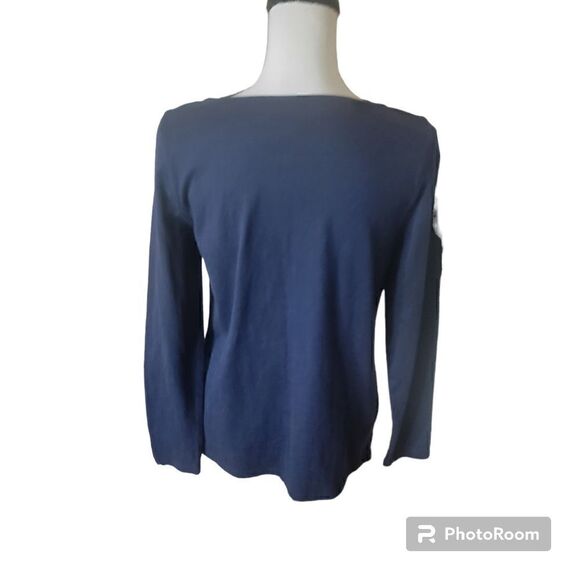 Talbots 100% Cotton Long Sleeved Graphic Top. Size M. - Picture 4 of 8